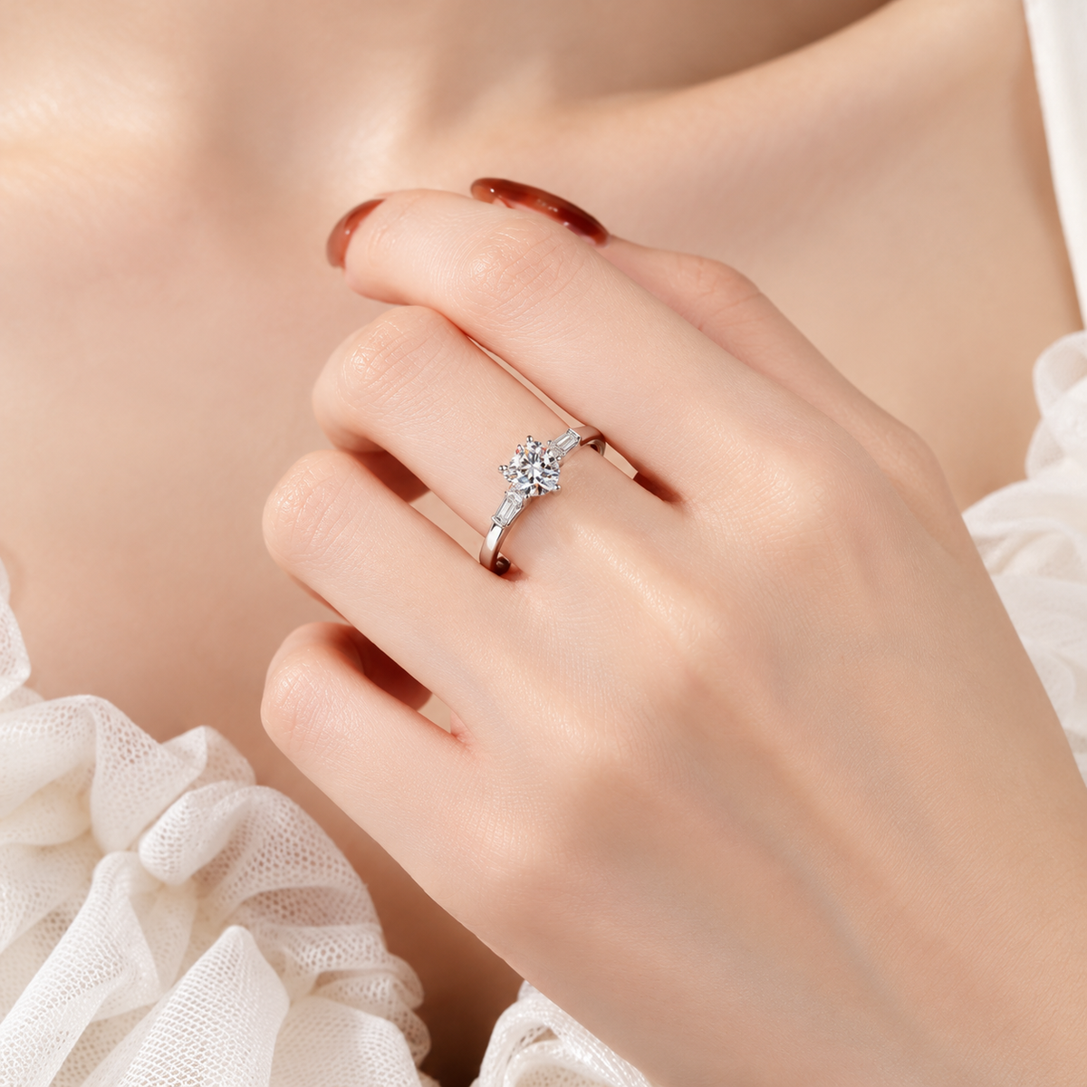 Amal Heart-Cut Moissanite Ring – 925 Sterling Silver