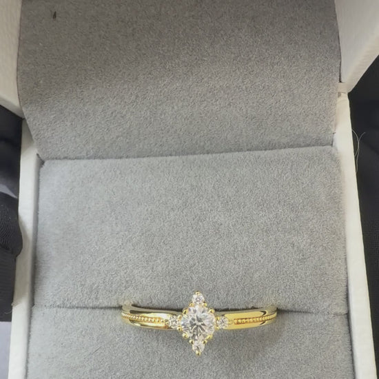 Video of the Rosette Radiance five-stone moissanite ring worn on the hand